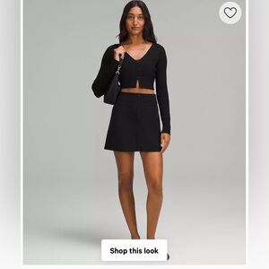 Lululemon ribbed-knit mini skirt